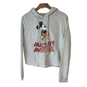 Disney Mickey Mouse Graphic Hoodie Heather Grey Small